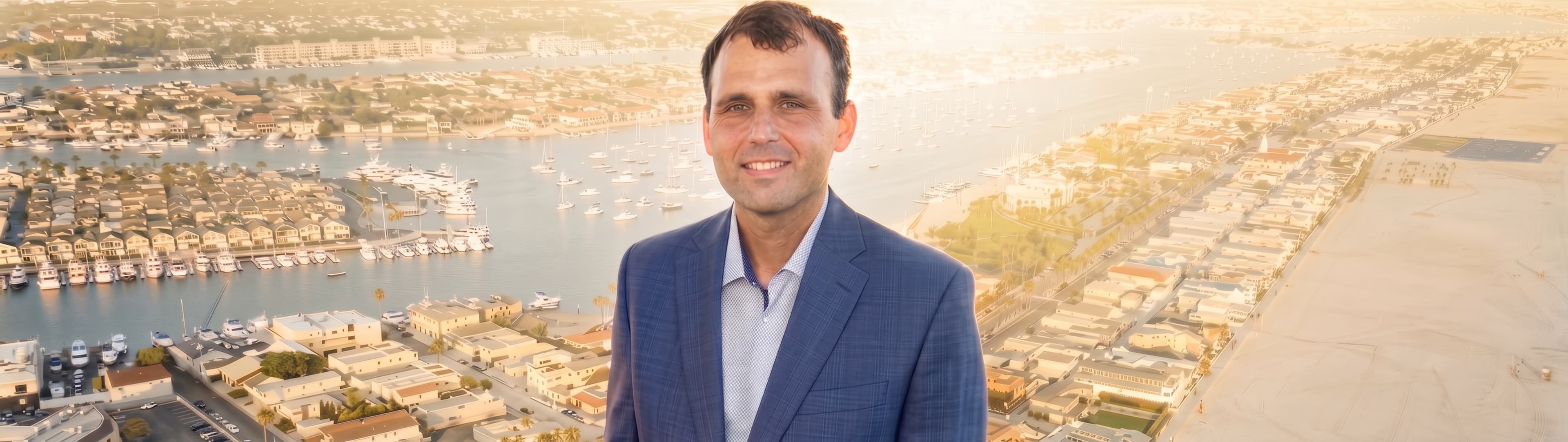 Nicholas Pardini above Newport Beach harbor